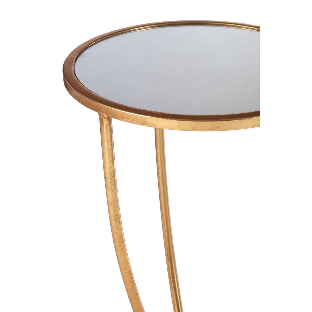 Marcia Mirror Top / Gold Frame Side Table.
