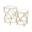 Marcia Mirrored Top Side Tables.