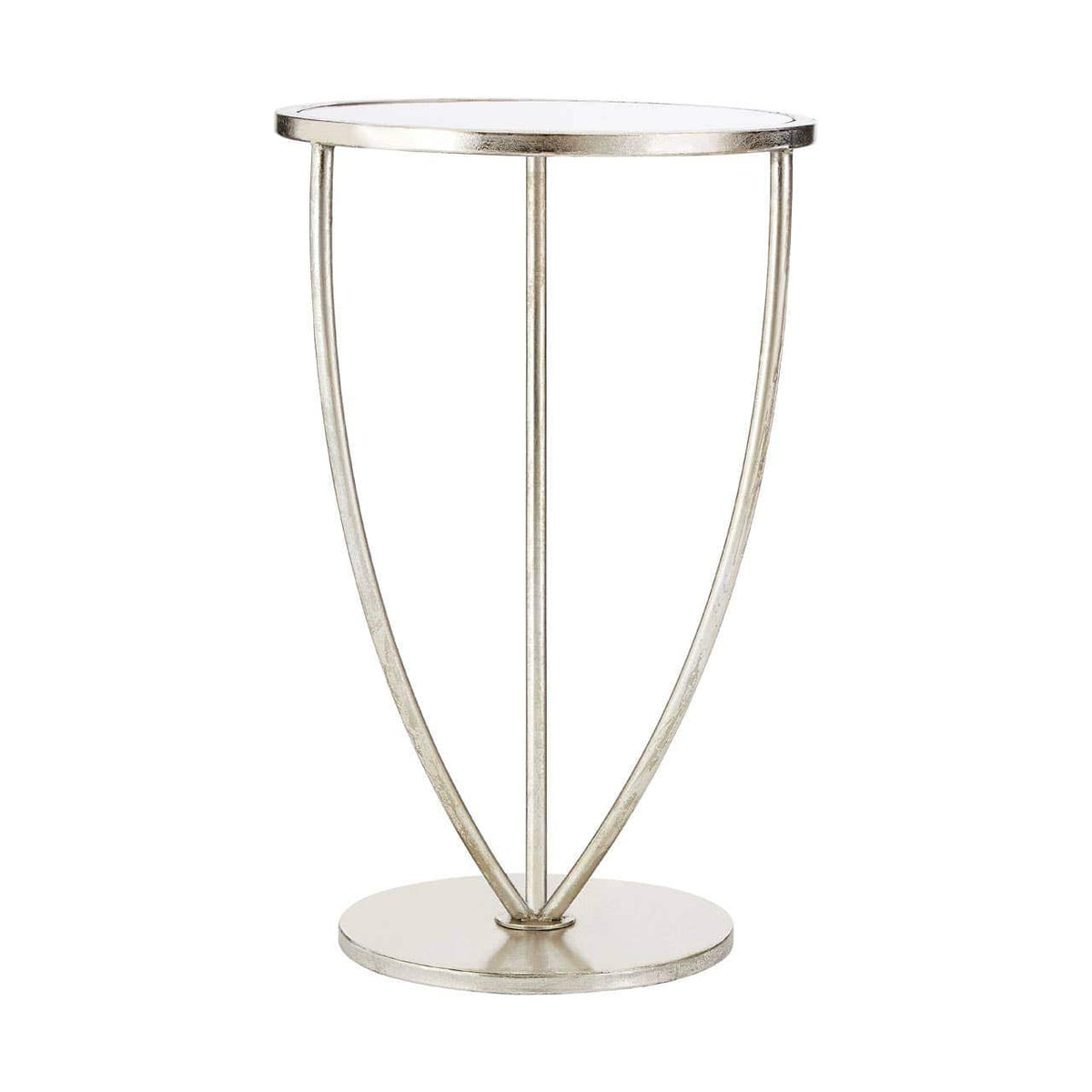 Marcia Silver Finish Side Table.