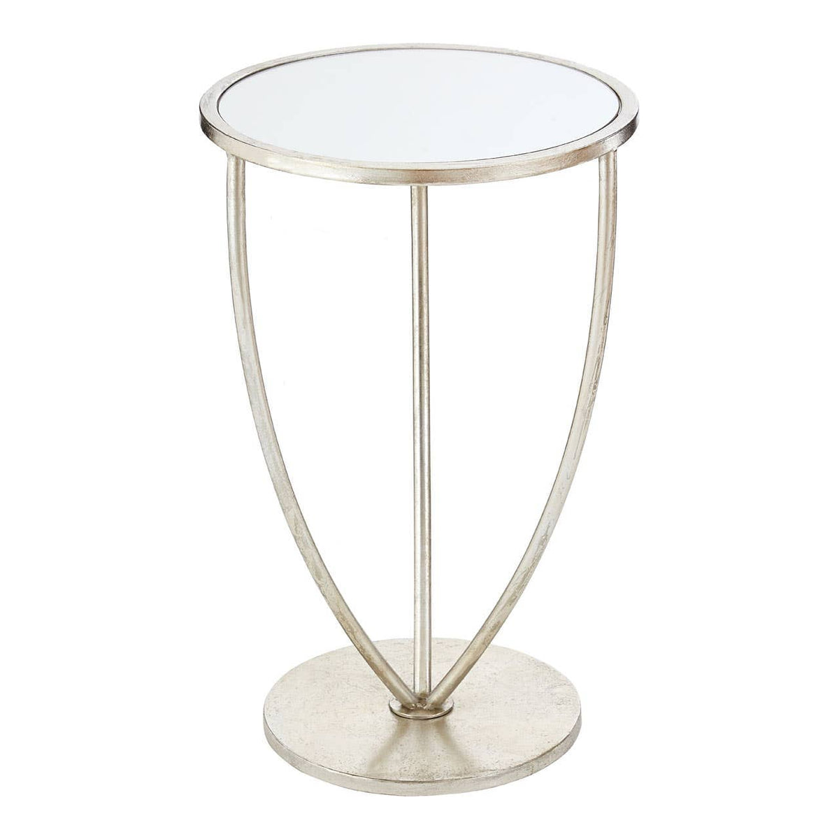 Marcia Silver Finish Side Table.