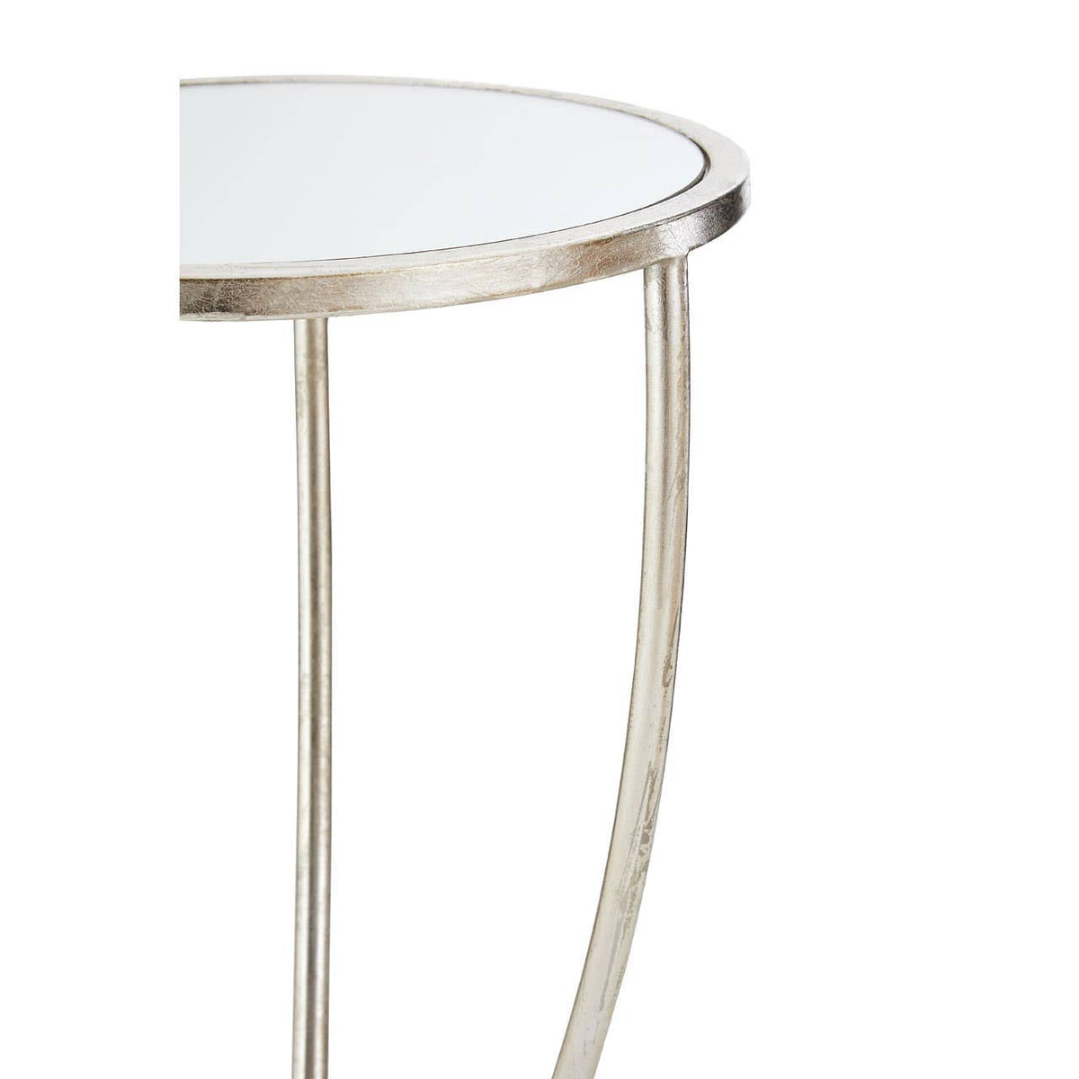 Marcia Silver Finish Side Table.