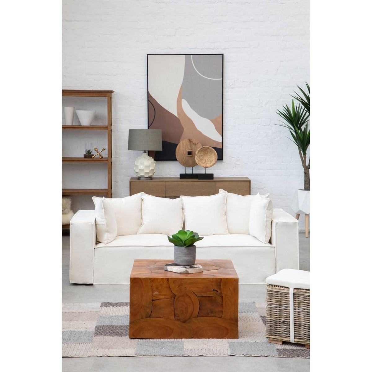 Noosa & Co. Living Marseille 3 Seat Cream Sofa House of Isabella UK