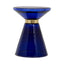 Martini Blue Glass / Gold Finish Side Table.