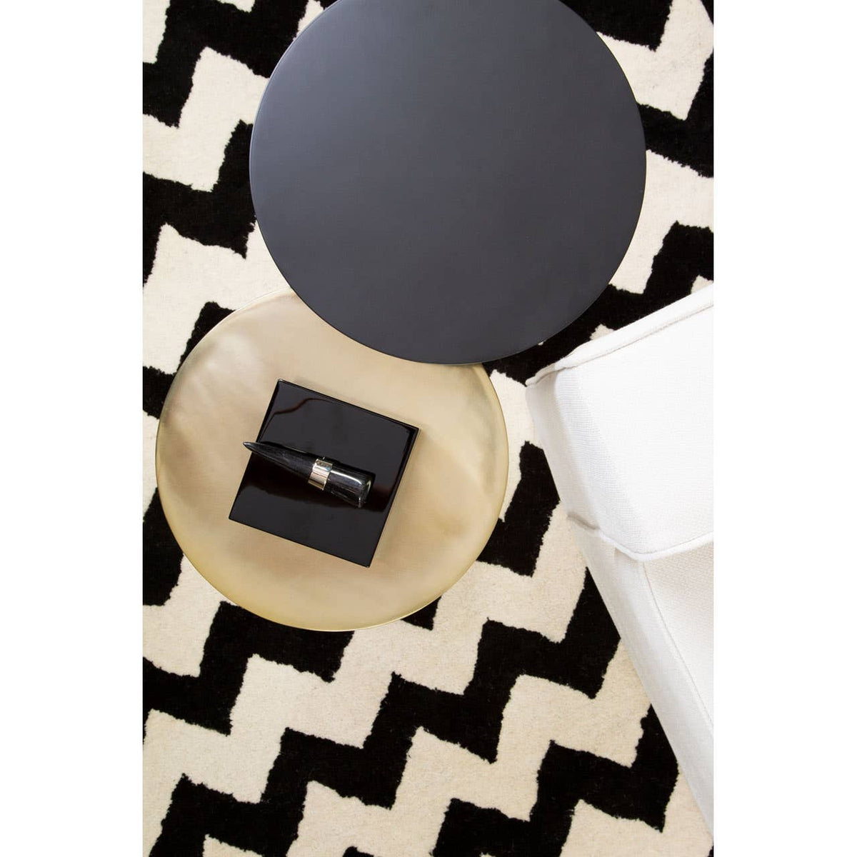 Martini Gold & Ivory Side Table.