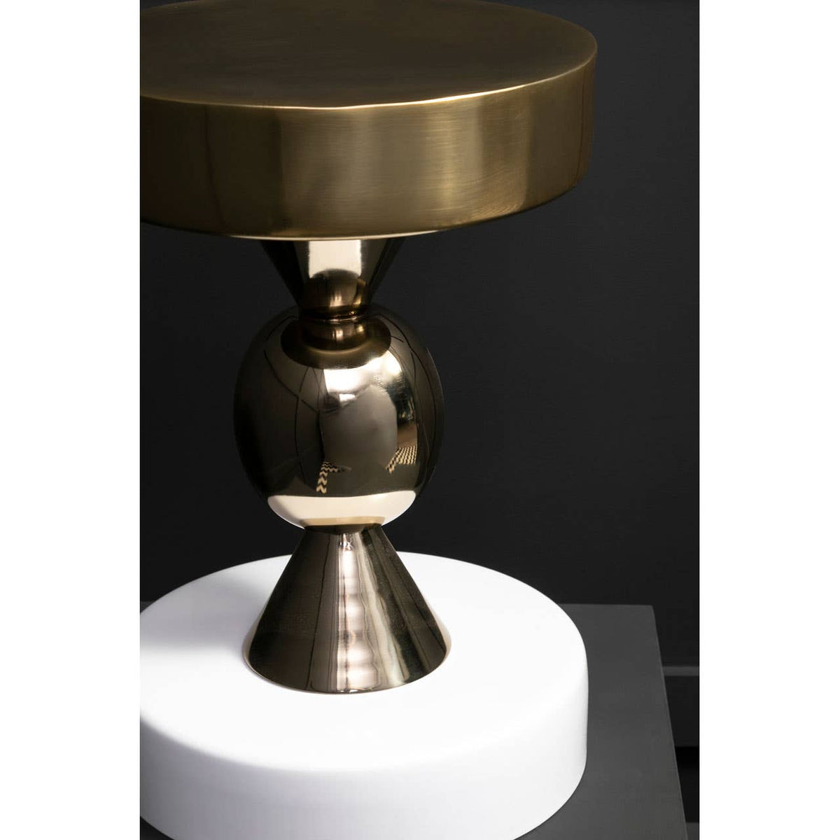 Martini Gold & Ivory Side Table.