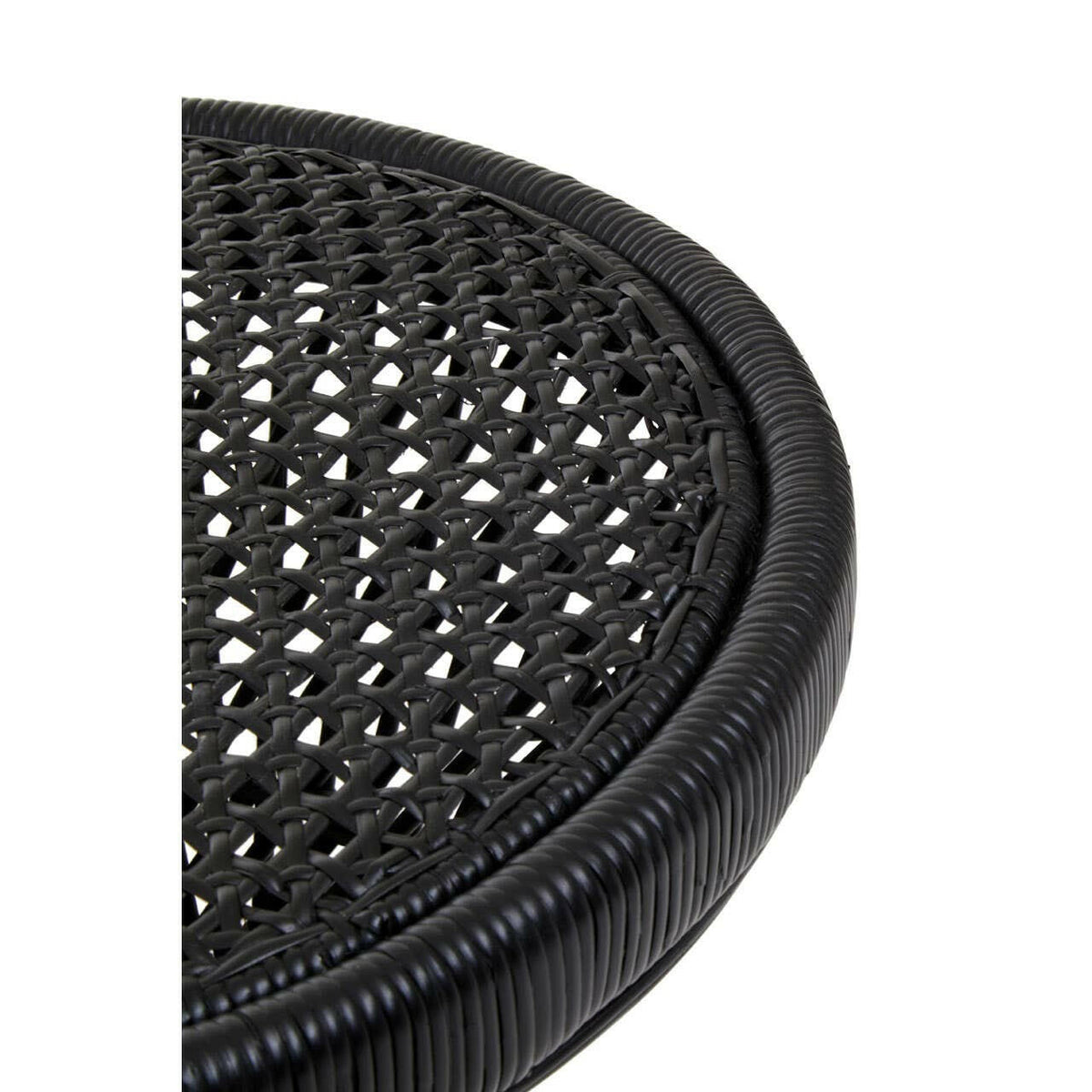 Mataram Black Finish Twisted Stool.