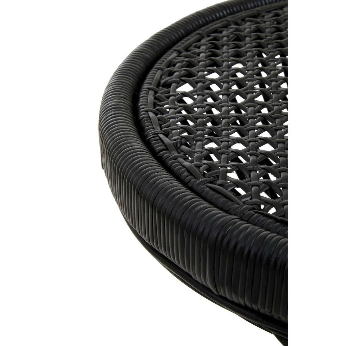 Mataram Black Finish Twisted Stool.