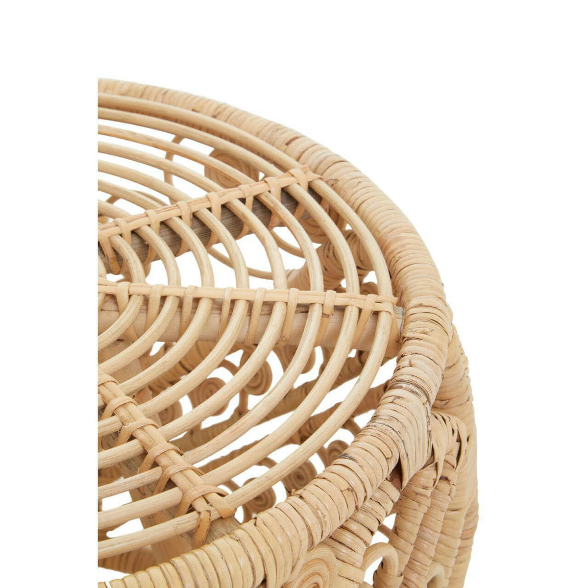Mataram Large Natural Rattan Stool Or Table.