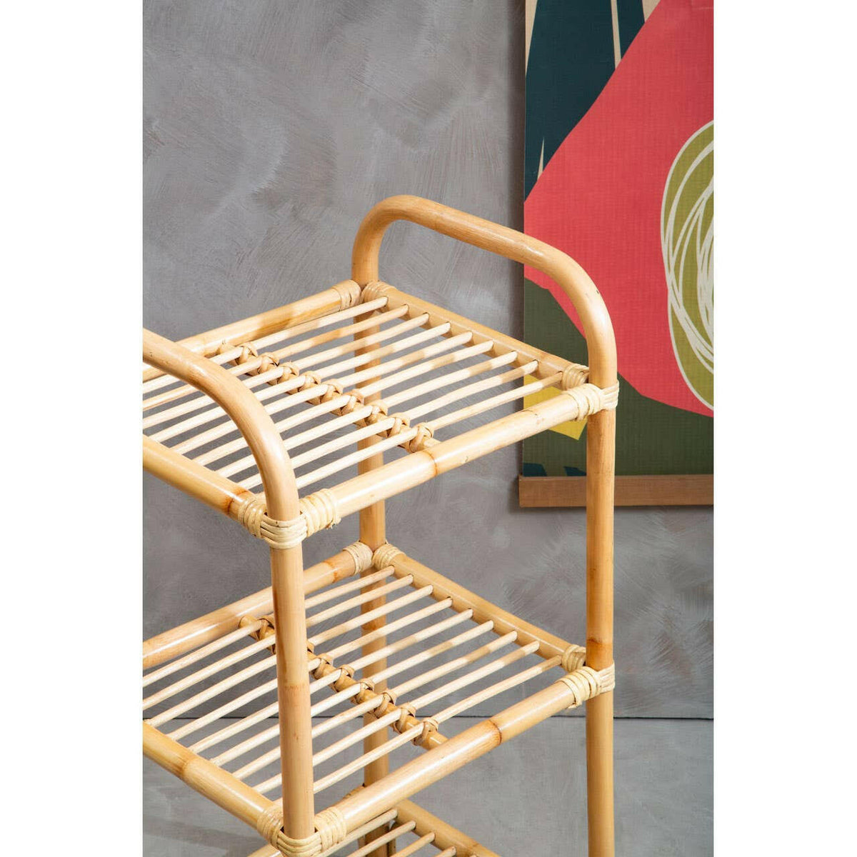 Mataram Natural Rattan Shelf Unit.