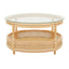 Noosa & Co. Living Mataram Rattan Coffee Table With Glass Top House of Isabella UK