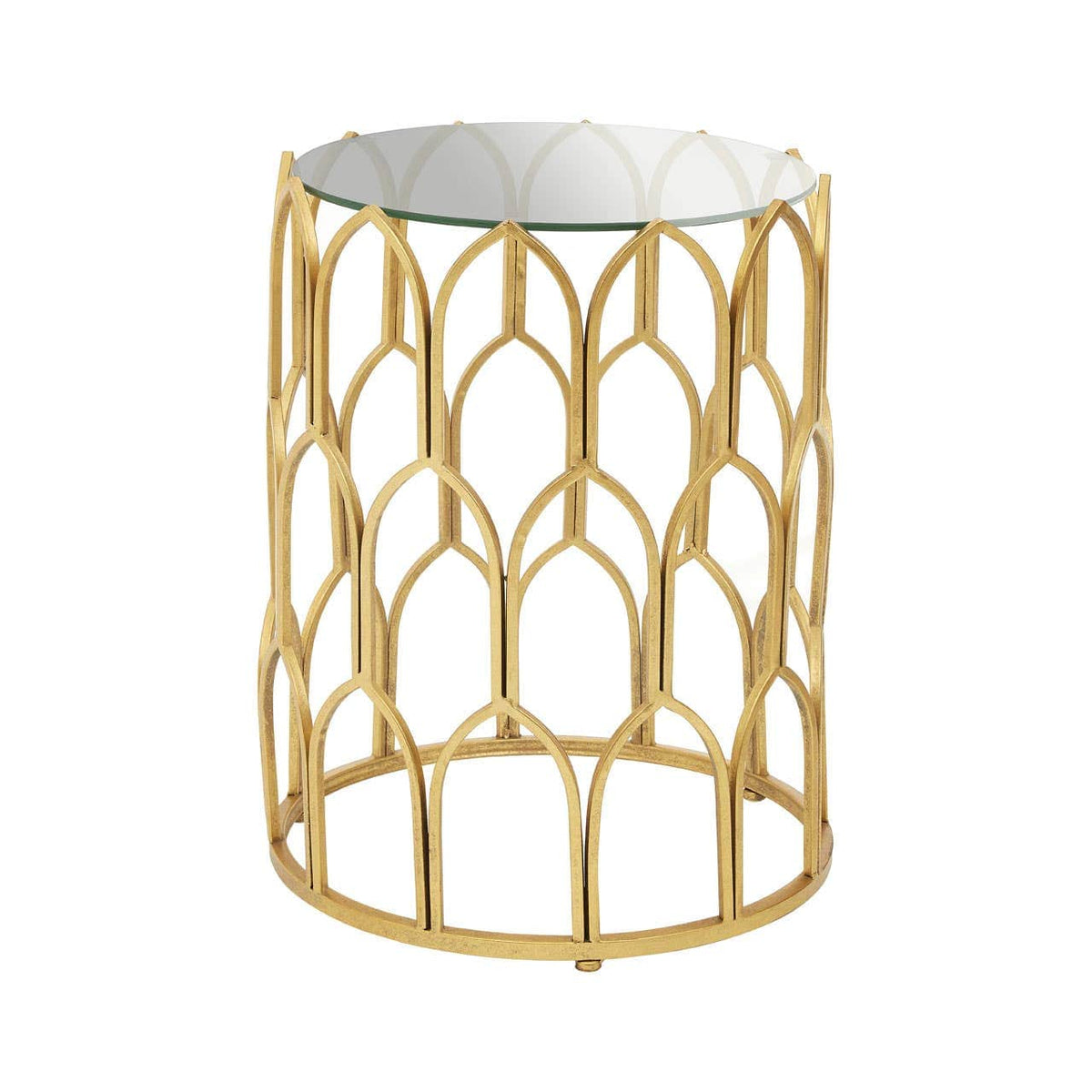 Merlin Gold Leaf Side Table.