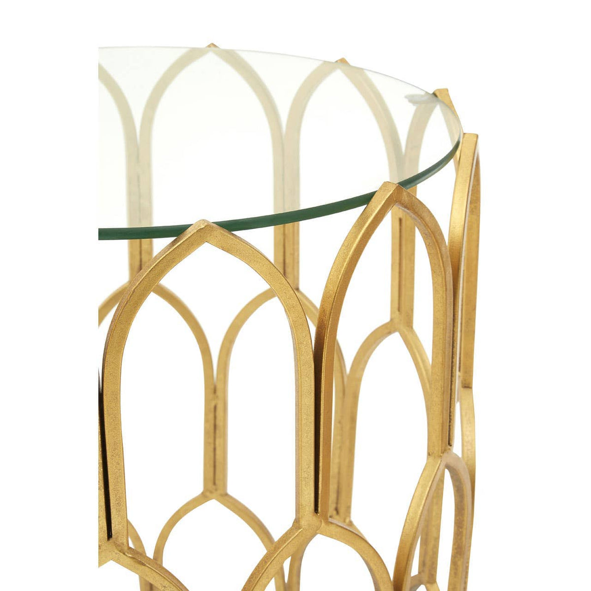 Merlin Gold Leaf Side Table.