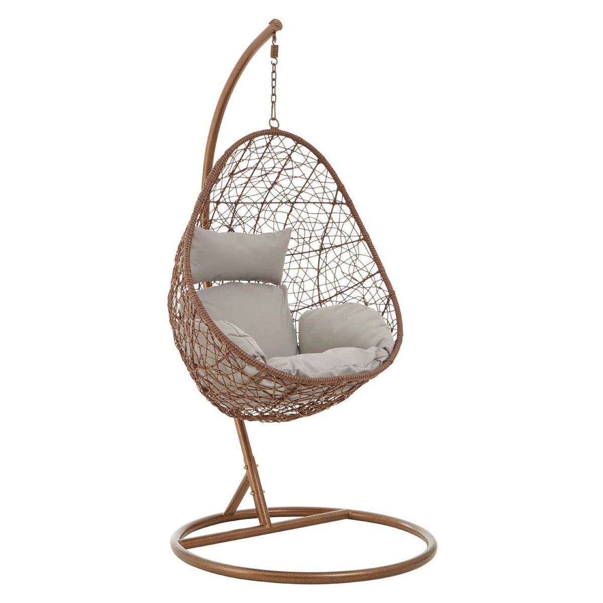 Messi Brown Rattan Hanging Chair.