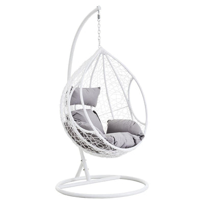 Noosa & Co. Living Messi Cut Out Sides White Hanging Chair House of Isabella UK