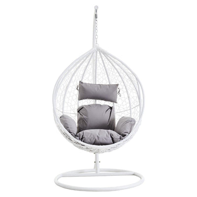 Noosa & Co. Living Messi Cut Out Sides White Hanging Chair House of Isabella UK