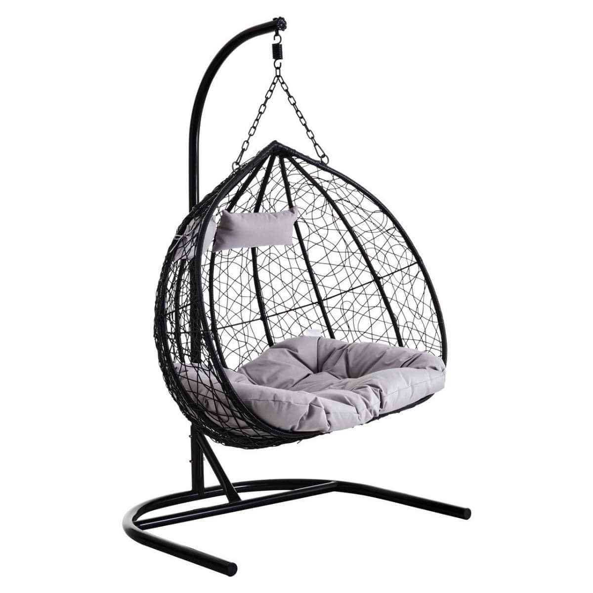 Messi Double Black Hanging Chair.