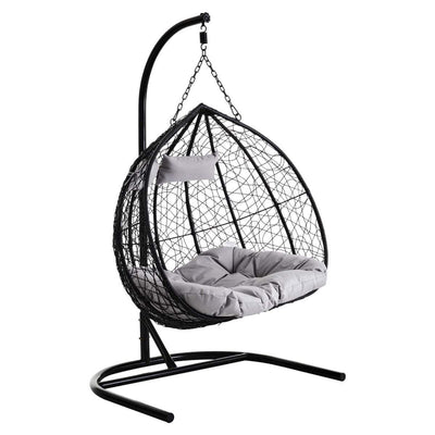 Noosa & Co. Living Messi Double Black Hanging Chair House of Isabella UK