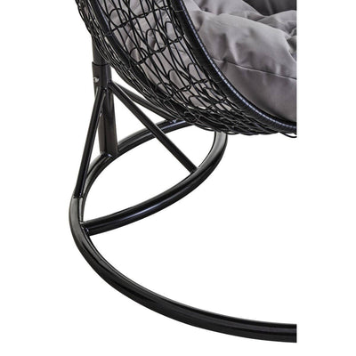 Noosa & Co. Living Messi Double Black Hanging Chair With Round Base House of Isabella UK