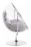 Messi Hanging Chair With Grey Cushions.