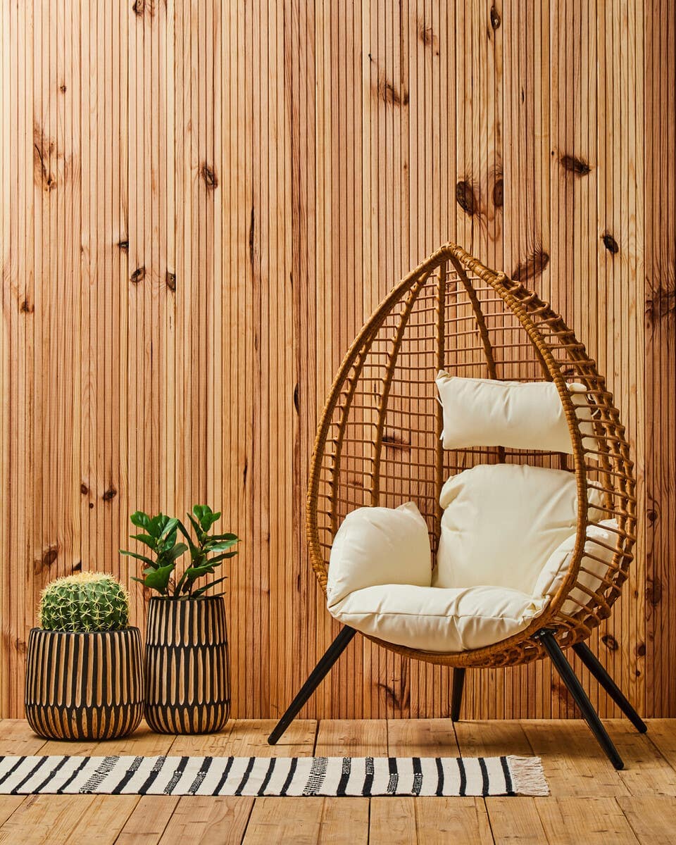 Messi Natural Rattan Effect Chair.