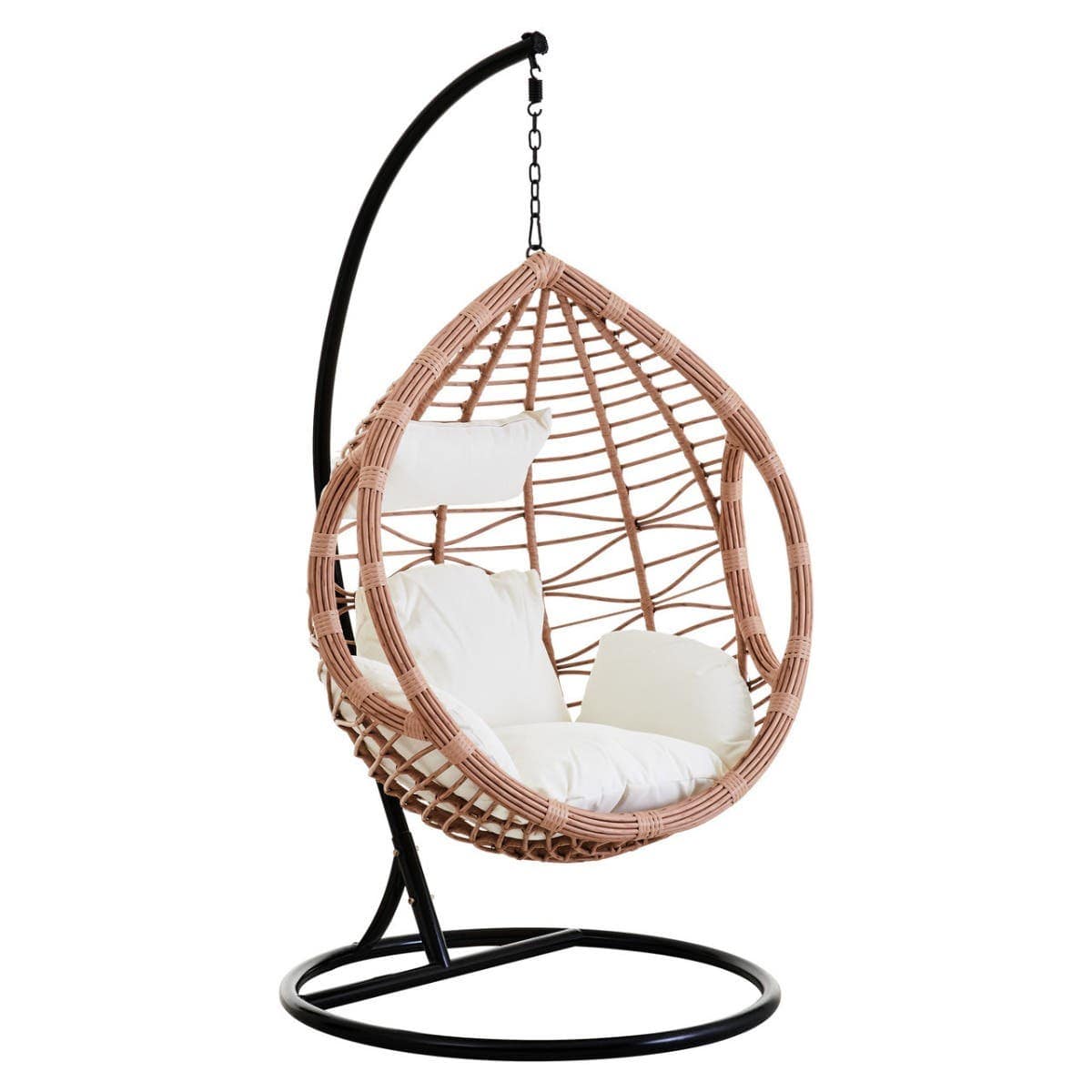 Noosa & Co. Living Messi Natural Rattan Effect Hanging Chair House of Isabella UK