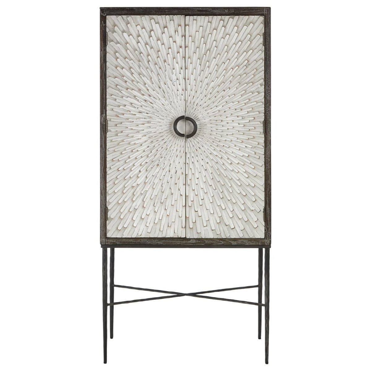 Noosa & Co. Living Milan Two Door Elm Wood Wine Cabinet House of Isabella UK