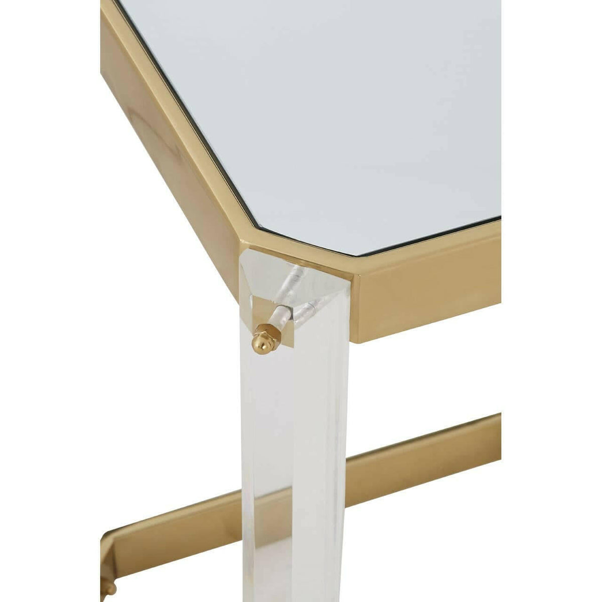 Miley Side Table With Mirrored Top.