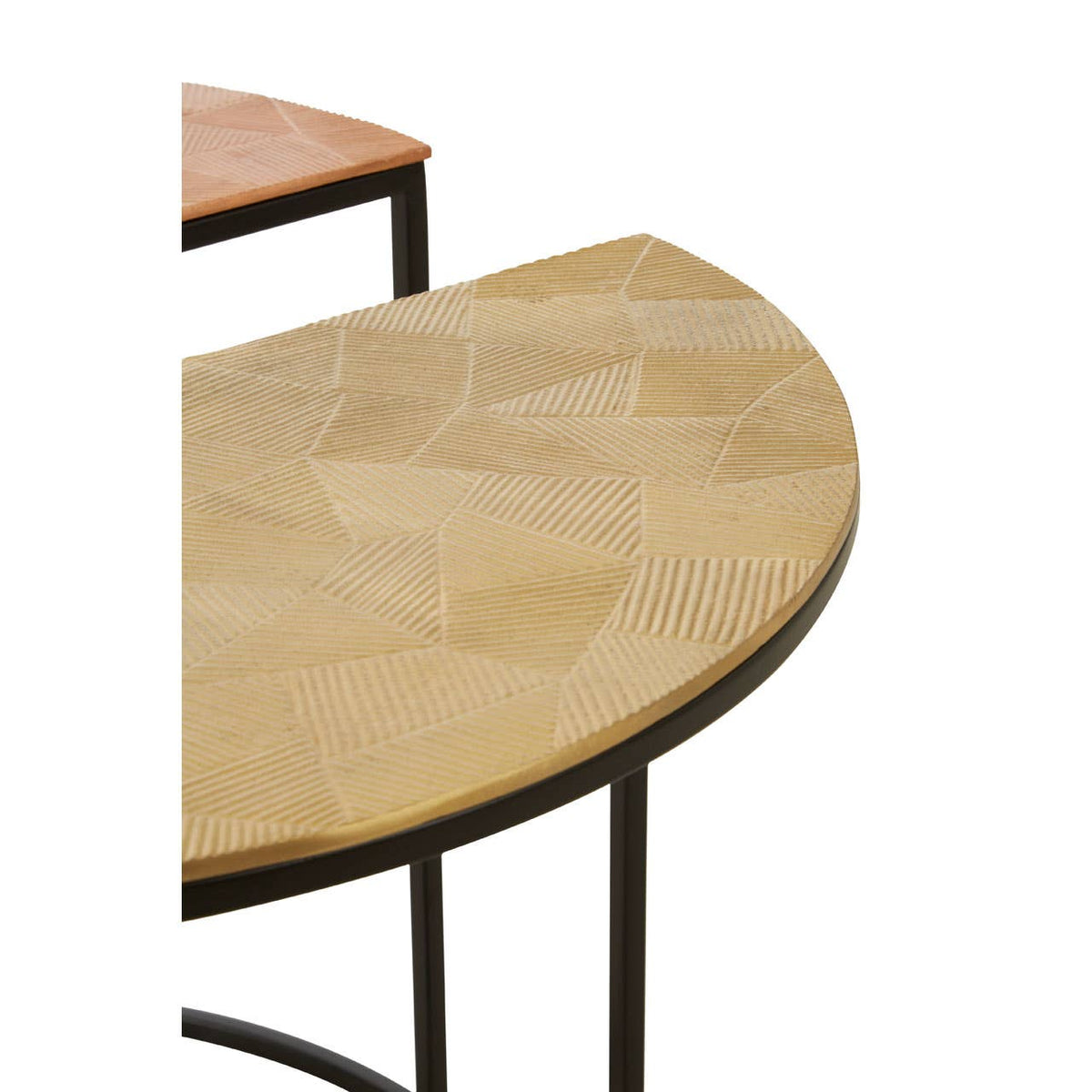Mirano Set Of 3 Assorted Round Side Tables.