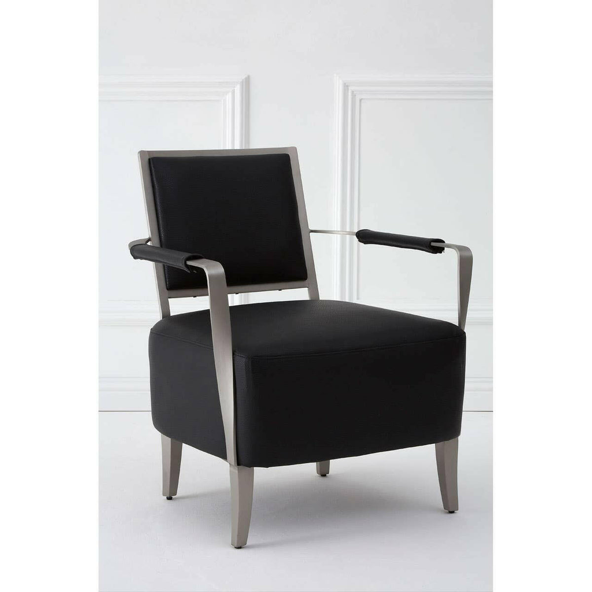 Moda Black Leather Chair.