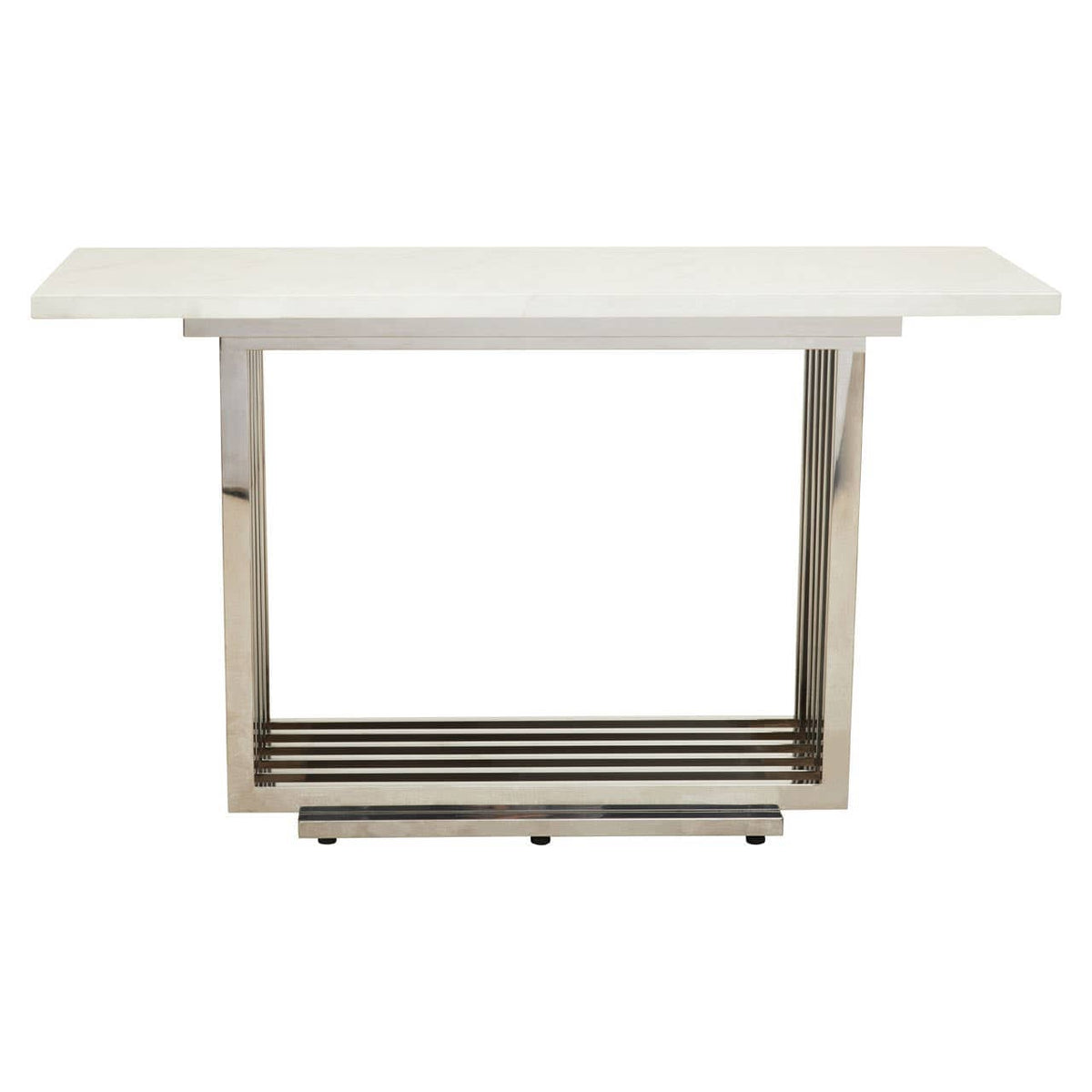 Moda White Marble Console Table.