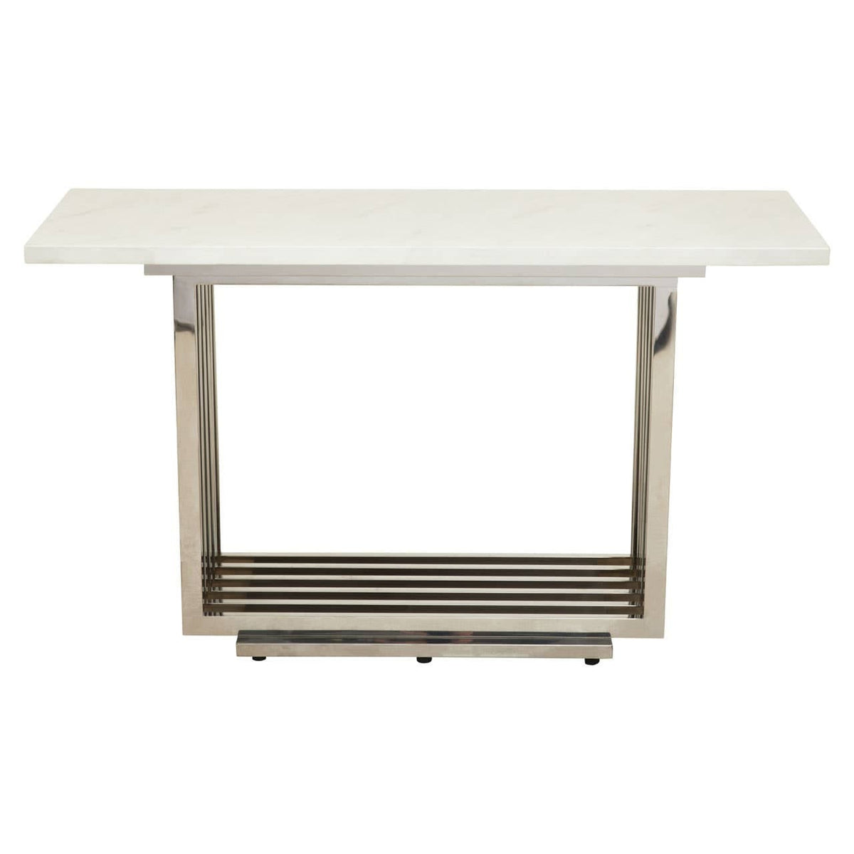 Moda White Marble Console Table.
