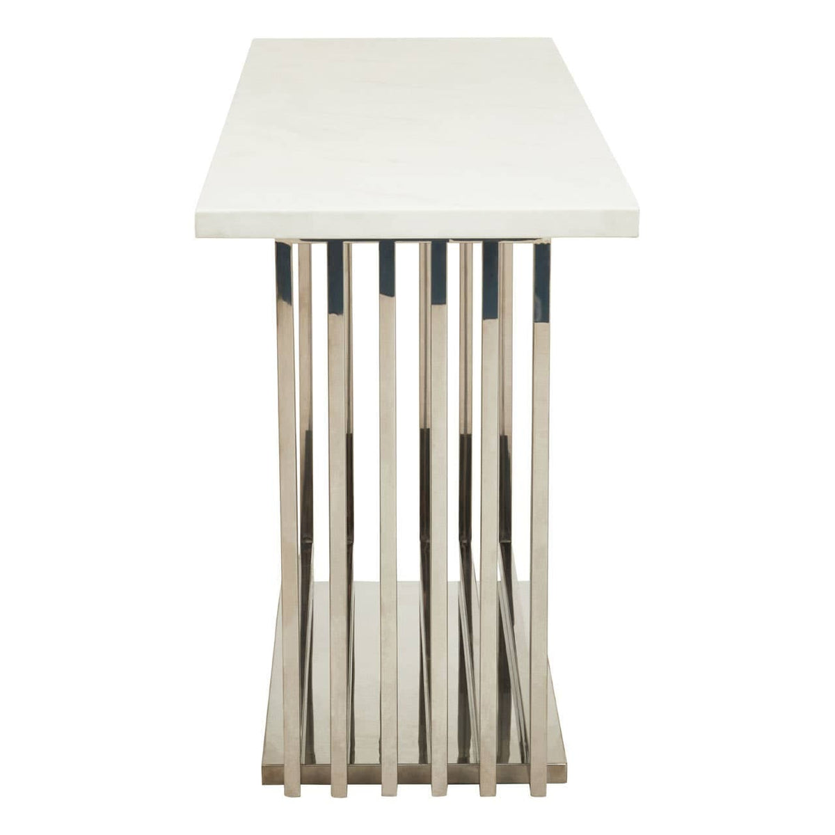 Moda White Marble Console Table.