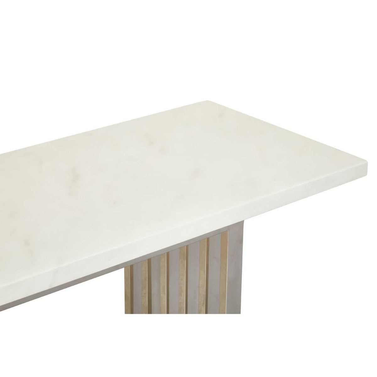 Moda White Marble Console Table.