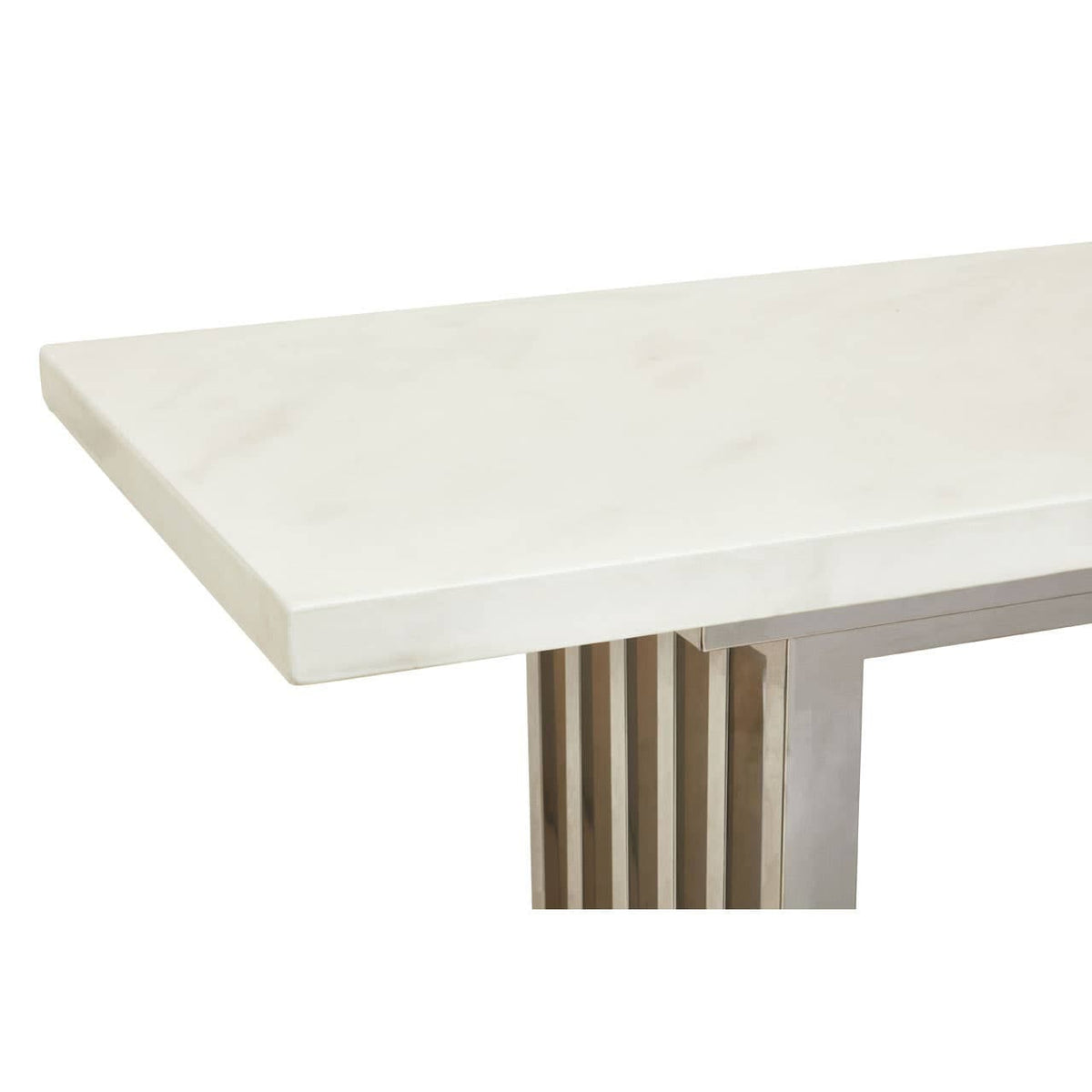 Moda White Marble Console Table.