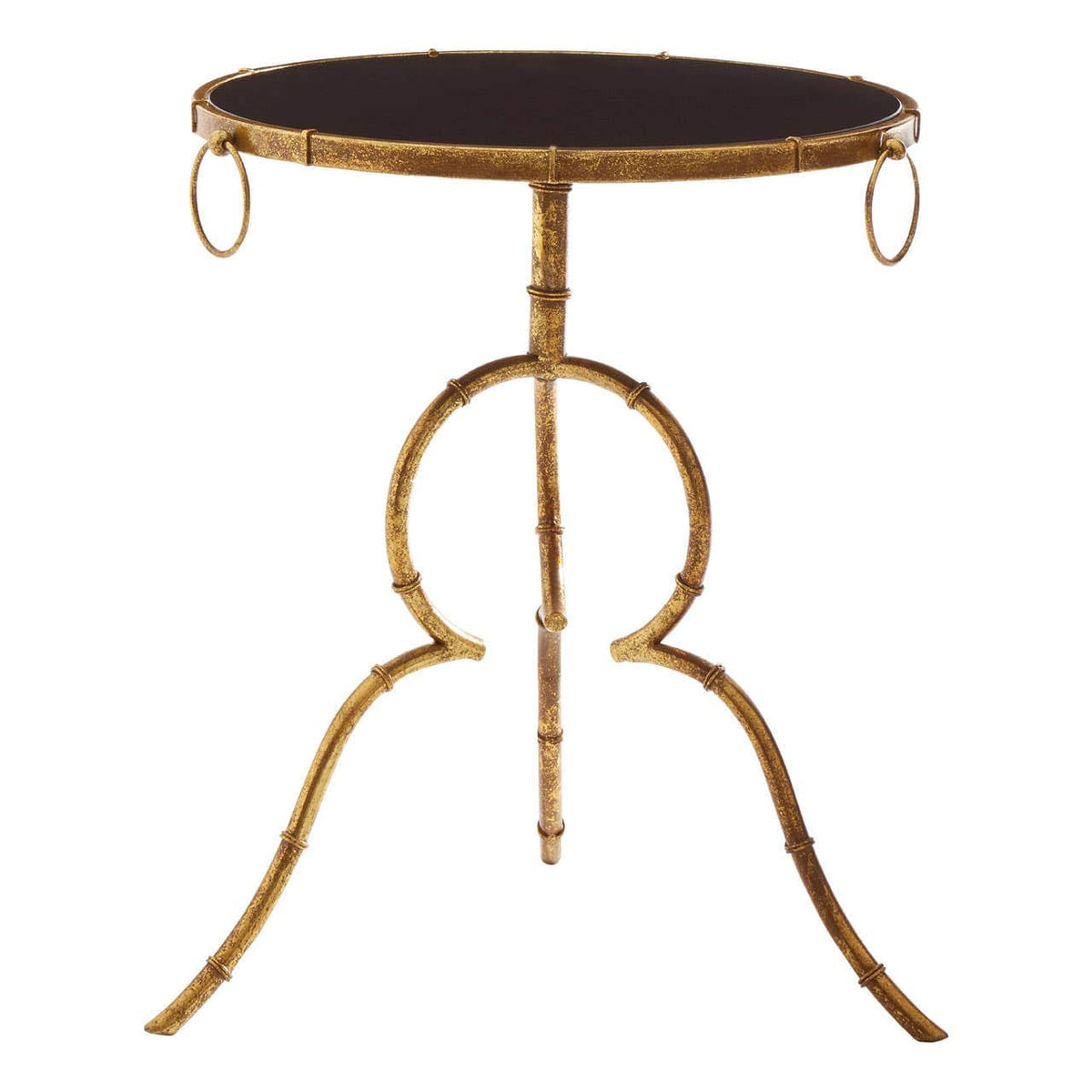 Monroe Black Tempered Glass Top Accent Table.