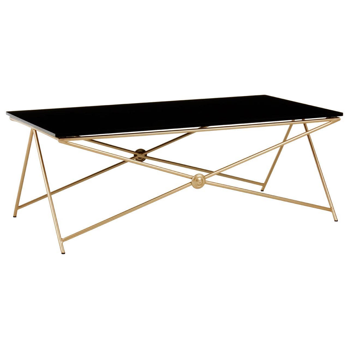 Monroe Gold Finish Coffee Table.
