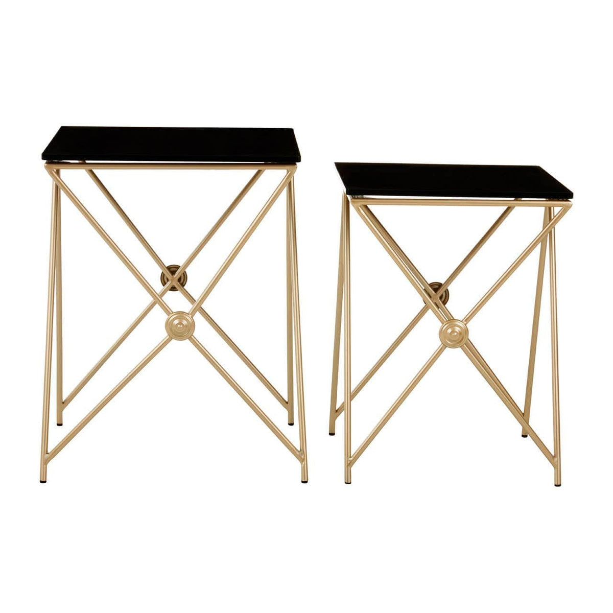 Monroe Gold Finish Side Tables.