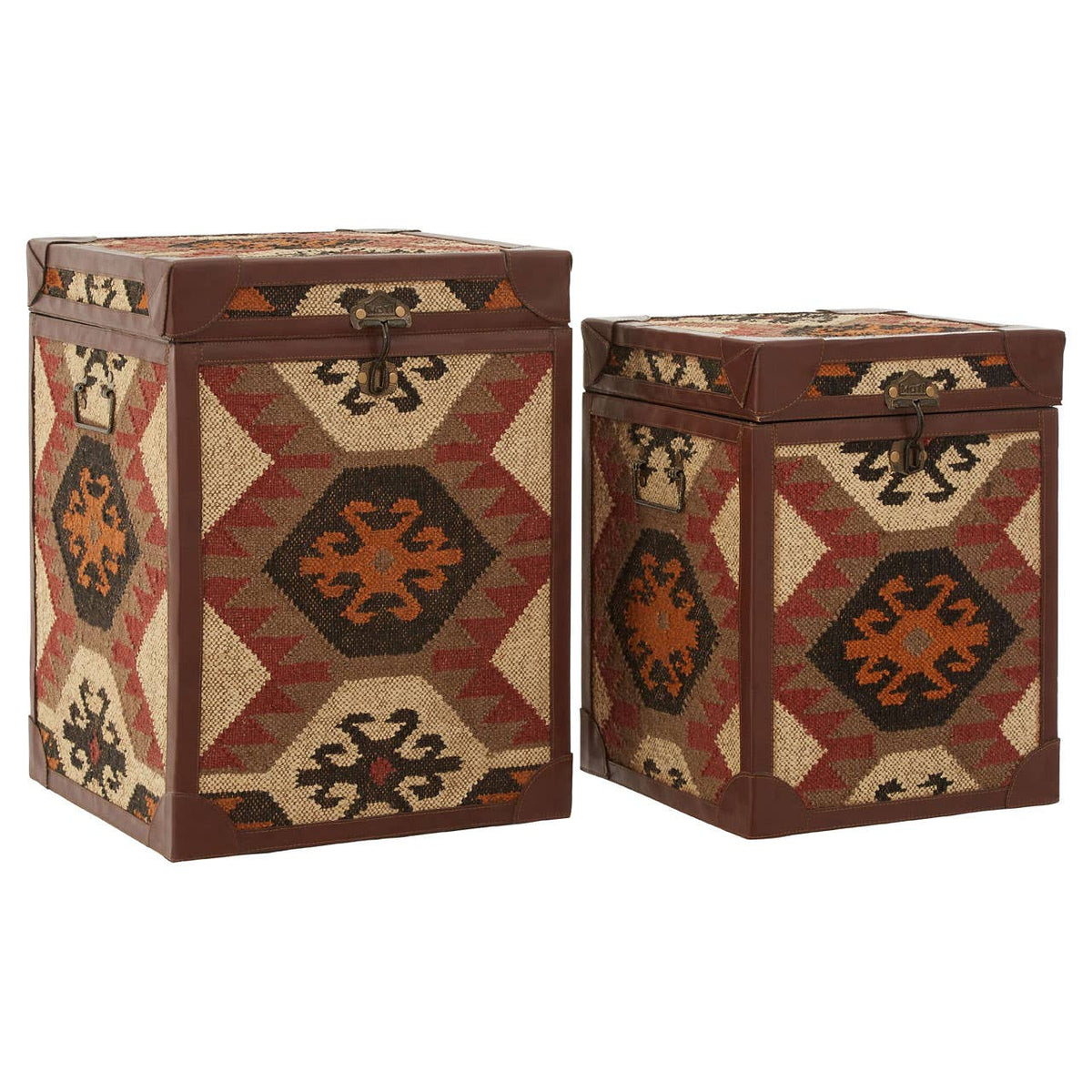 Multi Print Side Table Trunks - Set Of 2.