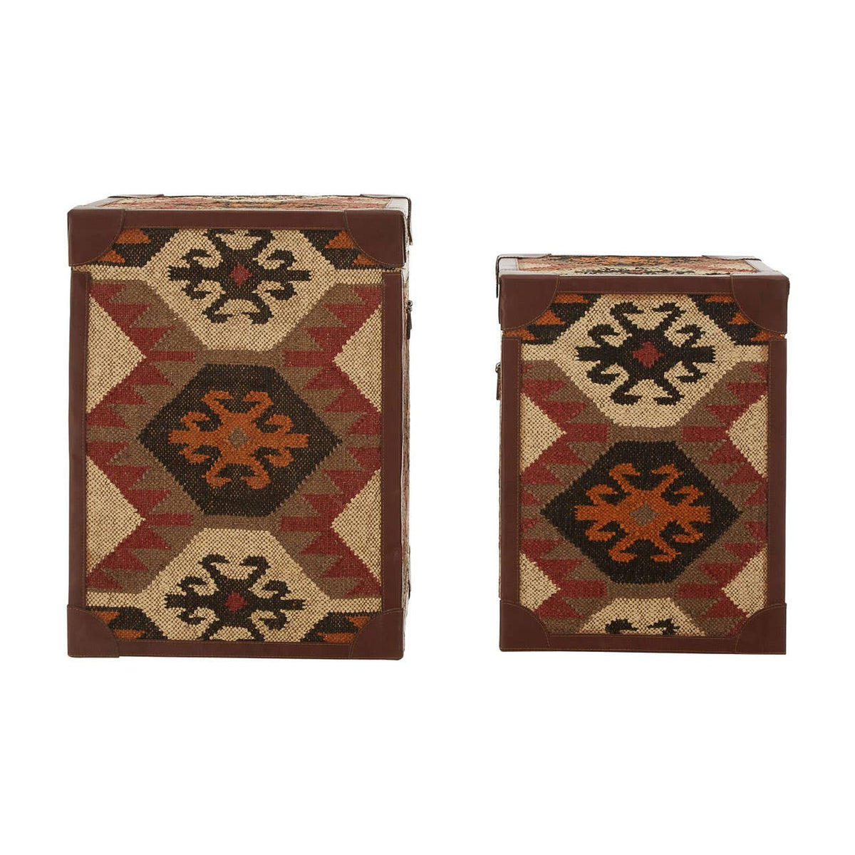 Multi Print Side Table Trunks - Set Of 2.