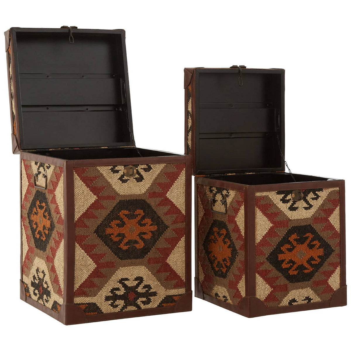 Multi Print Side Table Trunks - Set Of 2.