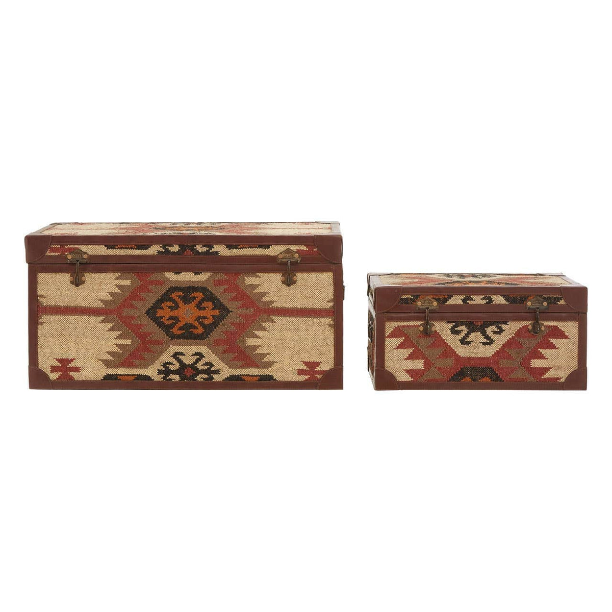 Multi Print Storage Trunks - Set Of 2.