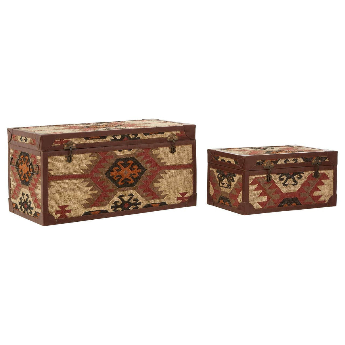 Multi Print Storage Trunks - Set Of 2.