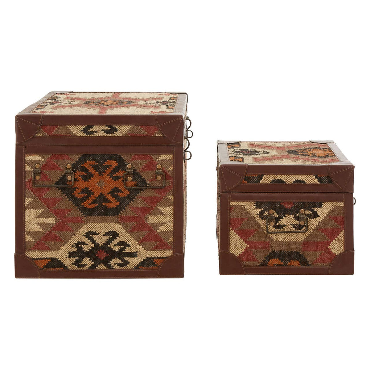 Multi Print Storage Trunks - Set Of 2.