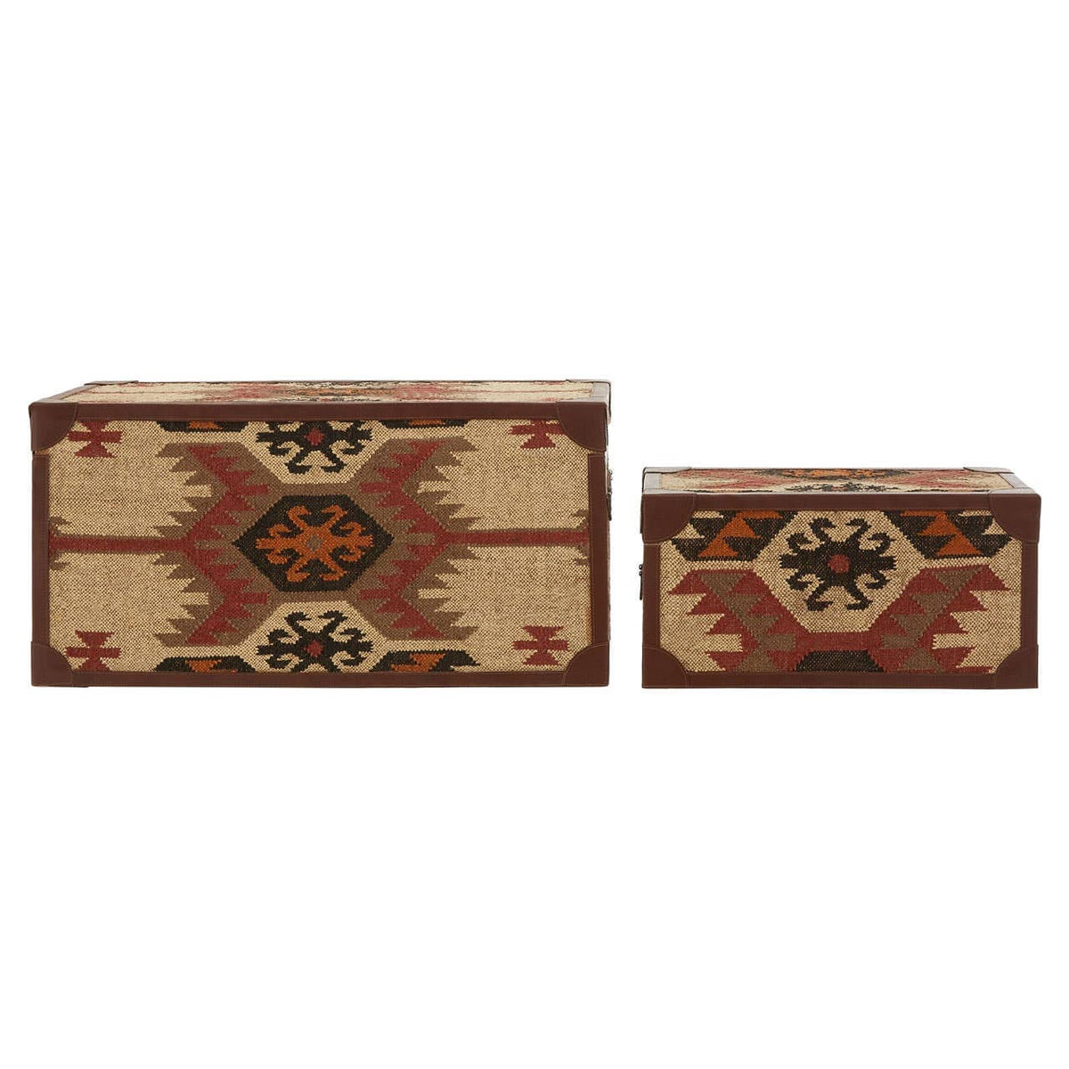 Multi Print Storage Trunks - Set Of 2.