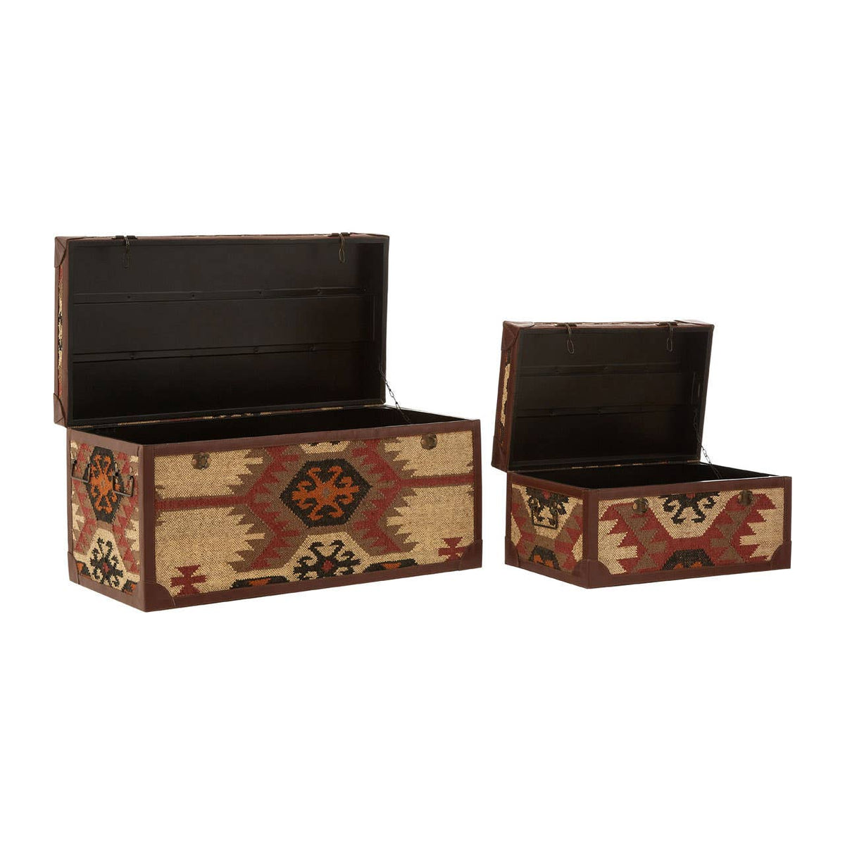 Multi Print Storage Trunks - Set Of 2.
