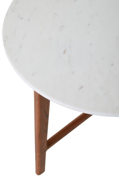 Noosa & Co. Living Myan White Marble Round Side Table. House of Isabella UK