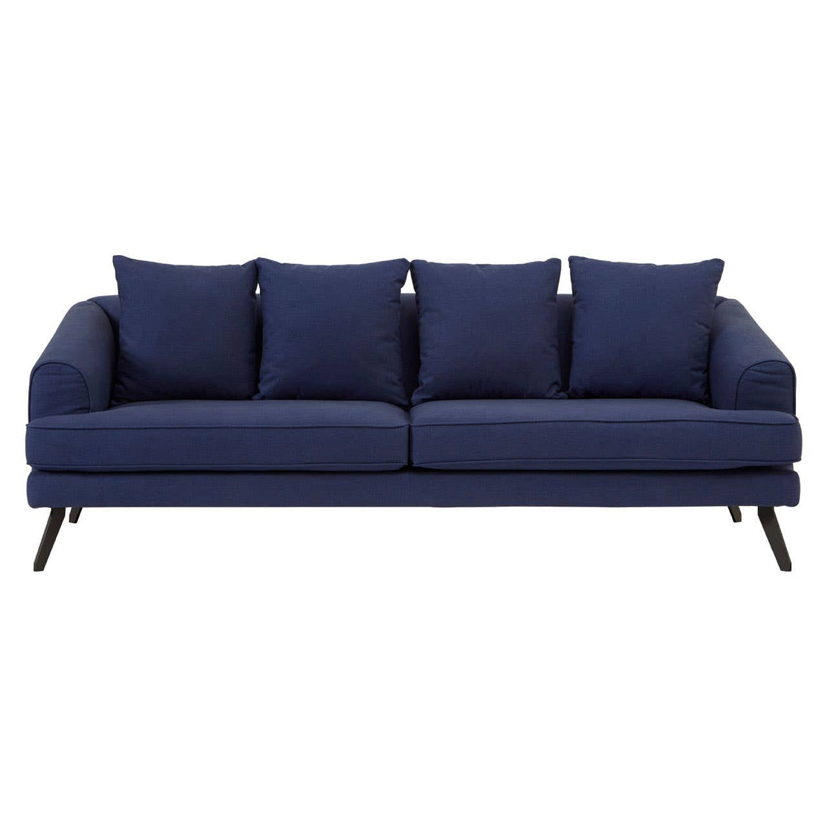 Mylo 3 Seater Navy Fabric Sofa.