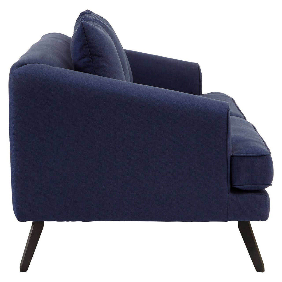Mylo 3 Seater Navy Fabric Sofa.