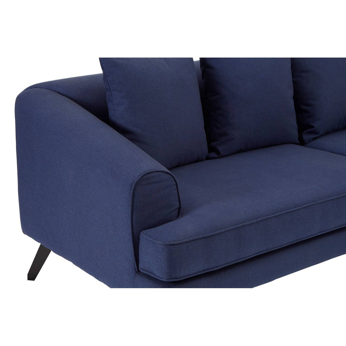 Mylo 3 Seater Navy Fabric Sofa.