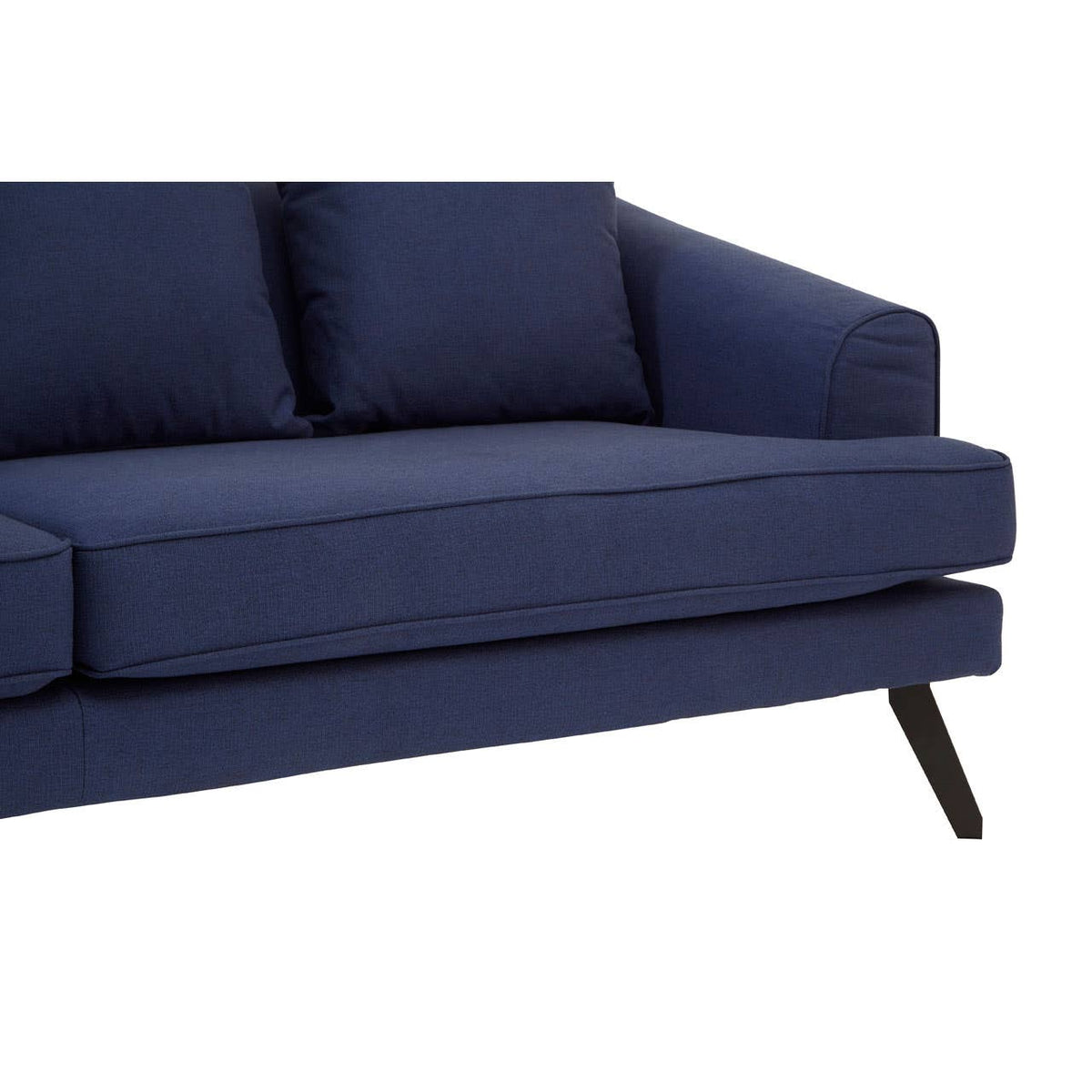 Mylo 3 Seater Navy Fabric Sofa.